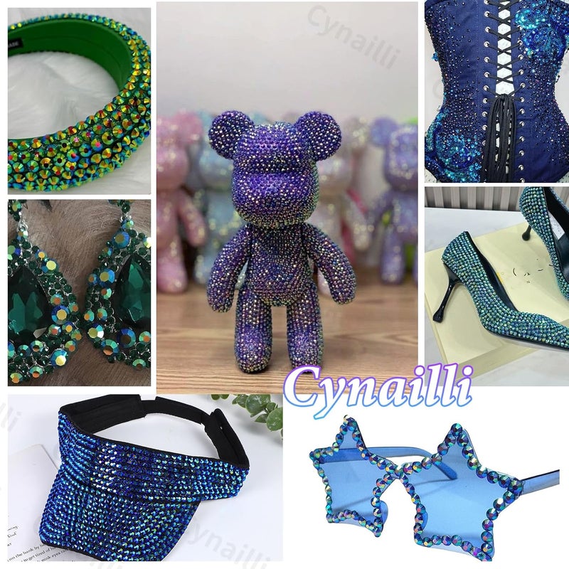 Cynailli 15000 Pcs Resin Rhinestones for Crafts, Dark Black AB Flatback Resin Rhinestones for Bedazzling Gems 2/3/4/5/6mm Flatback Gems Jewels for DIY Mugs Tumblers Bottles Clothing Shoes Nail Art - Image 5